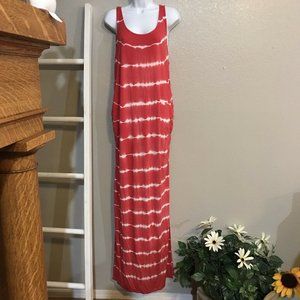 Tie Dye Style Sleeveless Maxi Maternity Dress